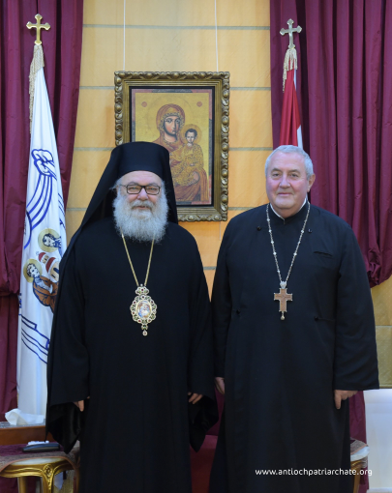 غبطة البطريرك يوحنا العاشر يلتقي أمين عام مجلس الكنائس العالميّ الأب يوان ساوكا