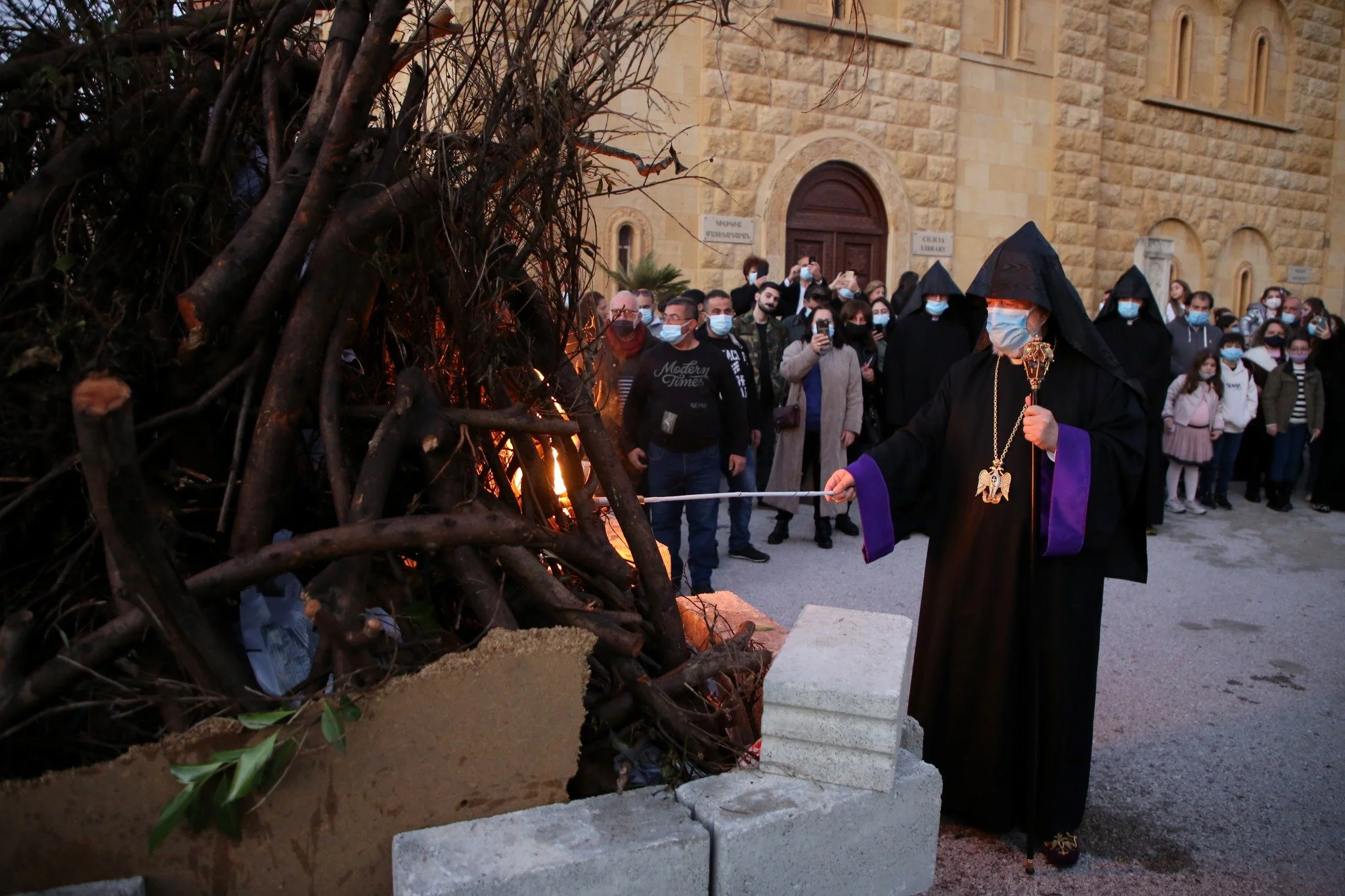 Marking the Eve of the Feast of the Presentation of the Lord to the Temple at the St. Gregory the Illuminator Cathedral in Lebanon  