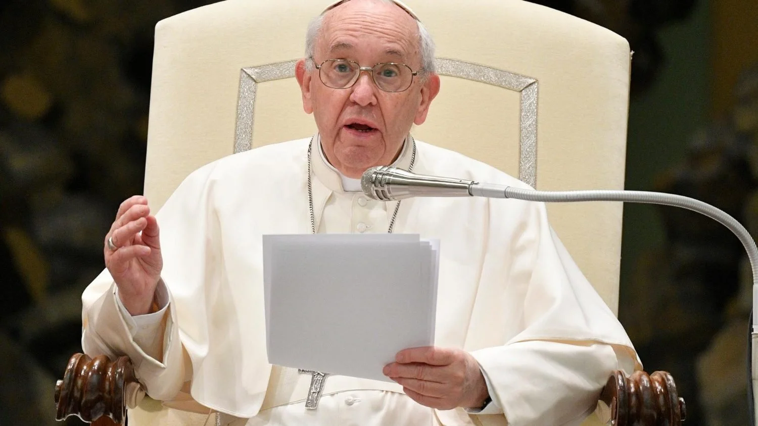 His Holiness Pope Francis at Audience: Alliance of generations is indispensable