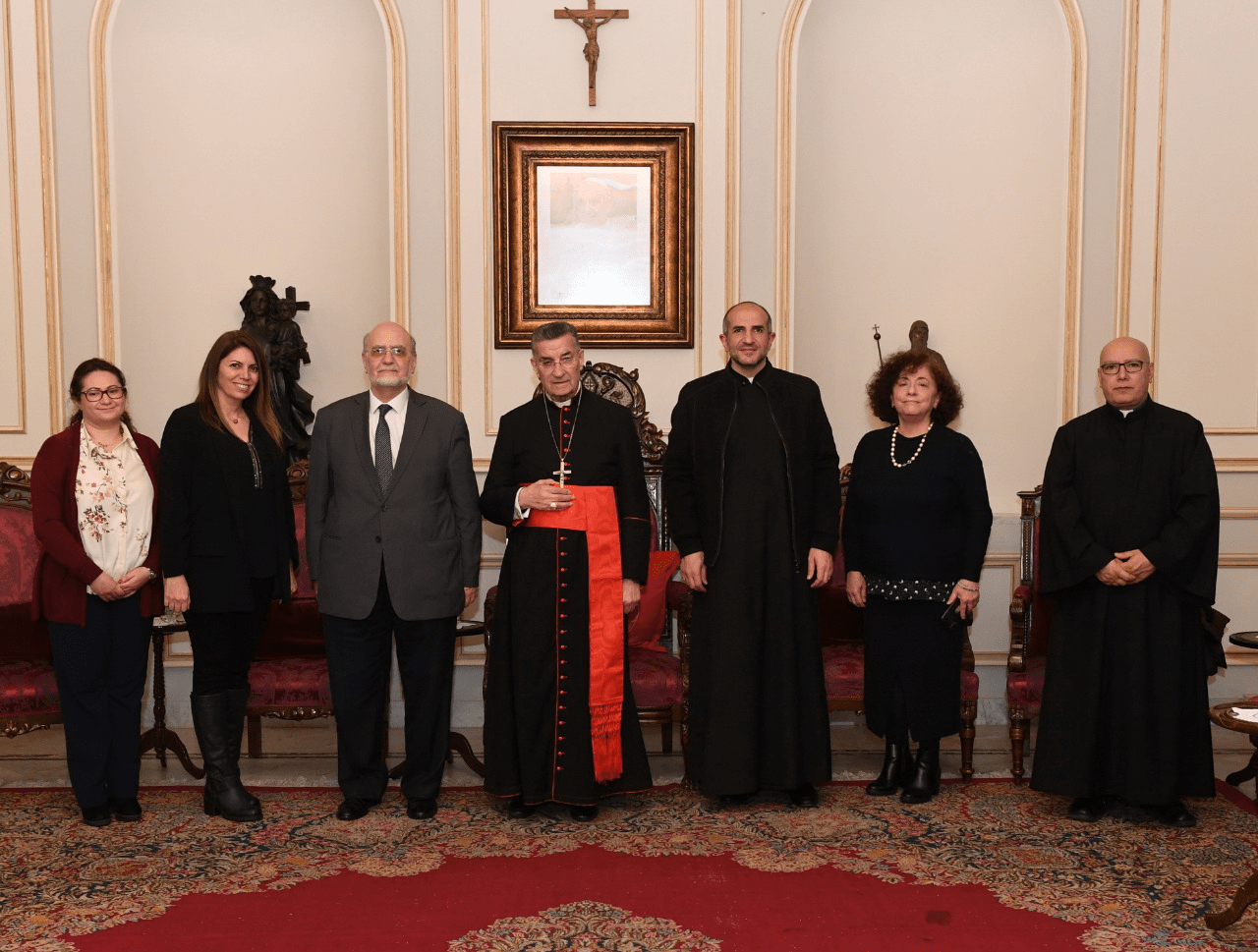 Secretary General Dr. Michel Abs Delivered an Invitation from H.H Pope Tawadros II to H.B Patriarch Mar Bechara Boutros Al-Rahi