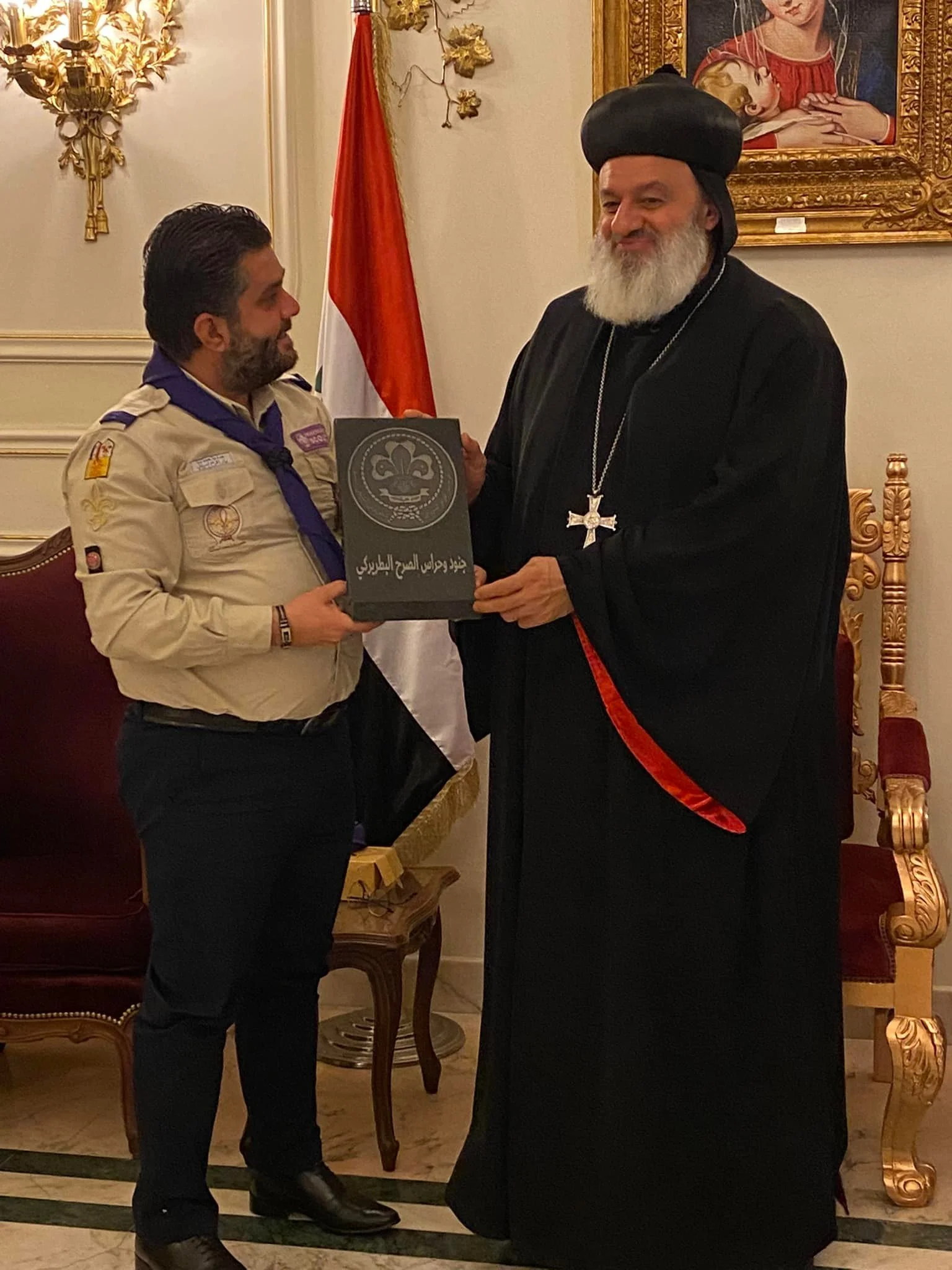 قداسة البطريرك مار إغناطيوس أفرام الثاني يستقبل مجلس قادة الفوج الكشفيّ البطريركيّ في باب توما