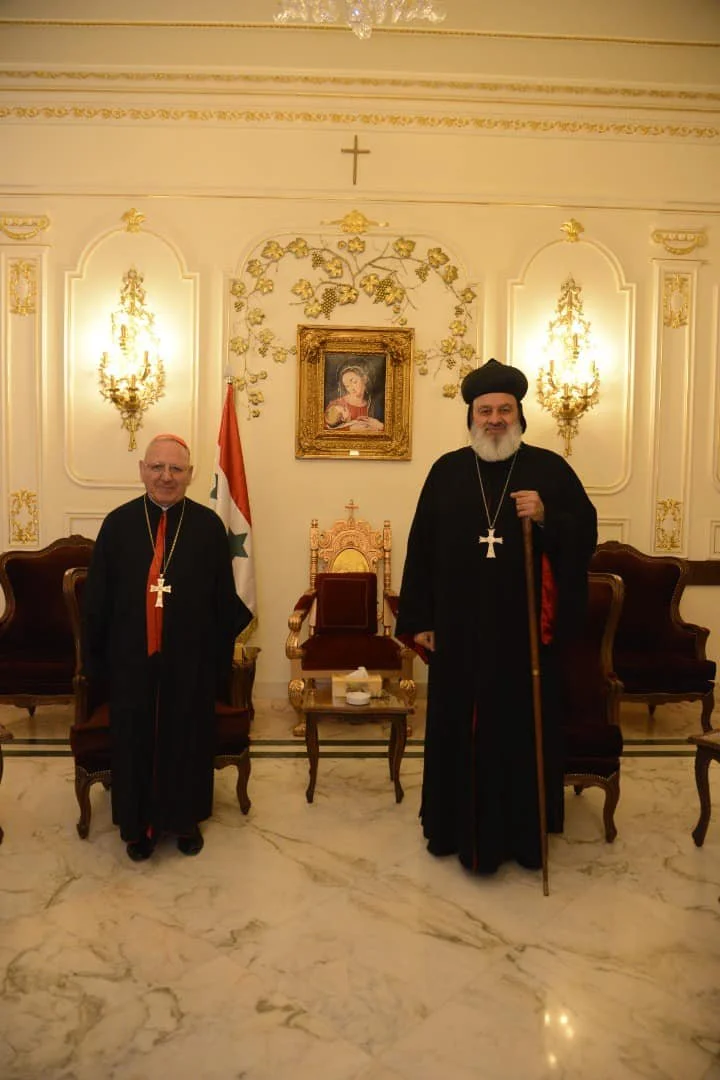 His Holiness Patriarch Mor Ignatius Aphrem II Received His Beatitude Patriarch Cardinal Louis Raphael Sako in Bab Touma