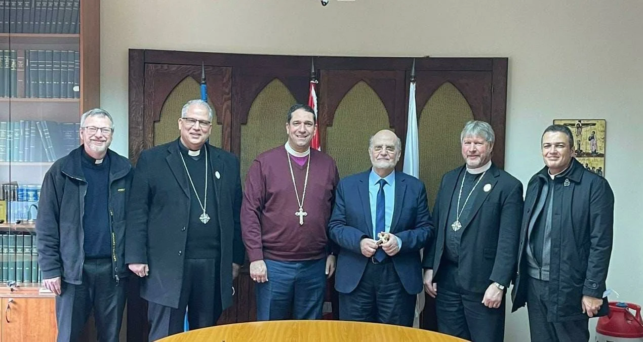 سيادة المطران حسام نعوم ووفد من الكنيسة الأسقفيّة القدس في زيارة إلى مجلس كنائس الشرق الأوسط في بيروت