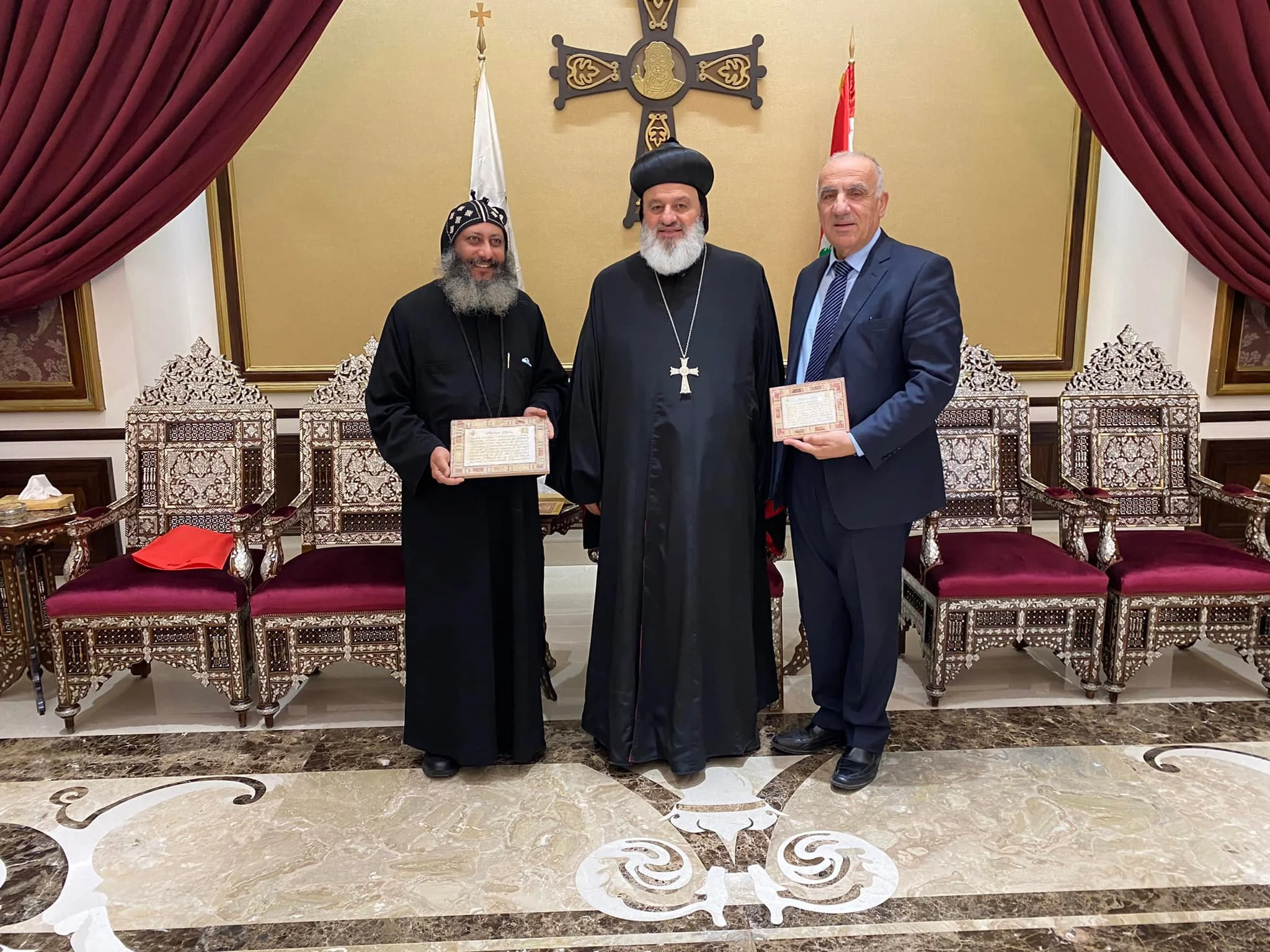 قداسة البطريرك مار إغناطيوس أفرام الثاني يستقبل كاهن الكنيسة القبطيّة الأرثوذكسيّة في لبنان قدس الأب أندراوس الأنطوني