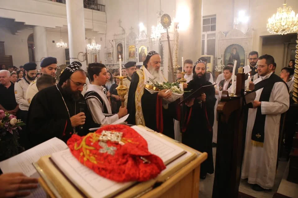 His Holiness Patriarch Mor Ignatius Aphrem II Celebrated the Services of the Worship and Burial of the Cross at St. George Patriarchal Cathedral in Damascus