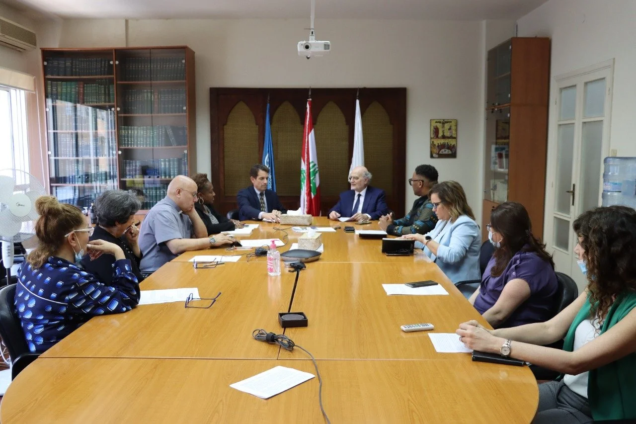 Dr. Peter Makari and a Delegation from Global Ministries of the Christian Church and the United Church of Christ Visiting the Middle East Council of Churches