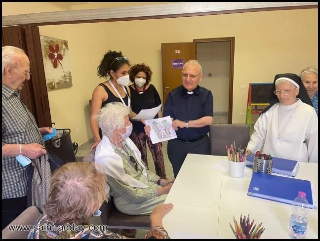 غبطة البطريرك الكاردينال ساكو يزور مركزًا للمصابين بالزهايمر في روما