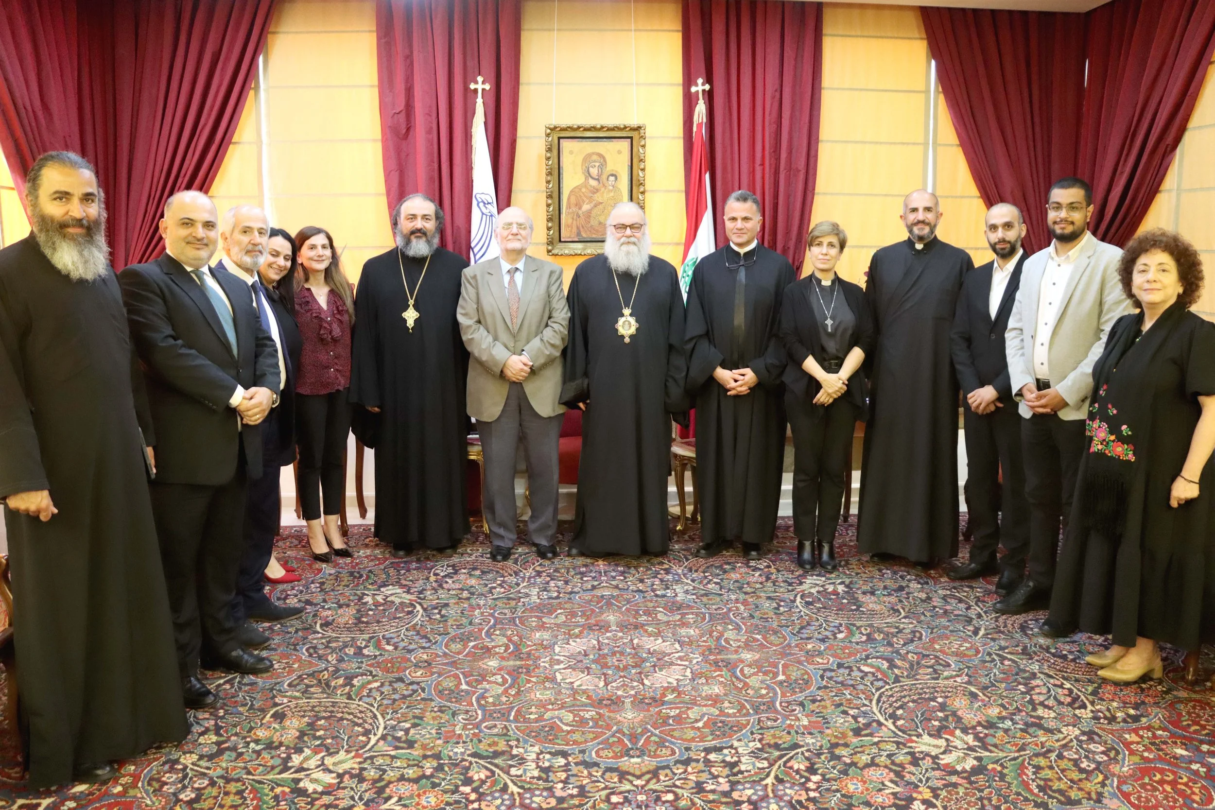 His Beatitude Patriarch John X During an MECC Delegation Visit: 
