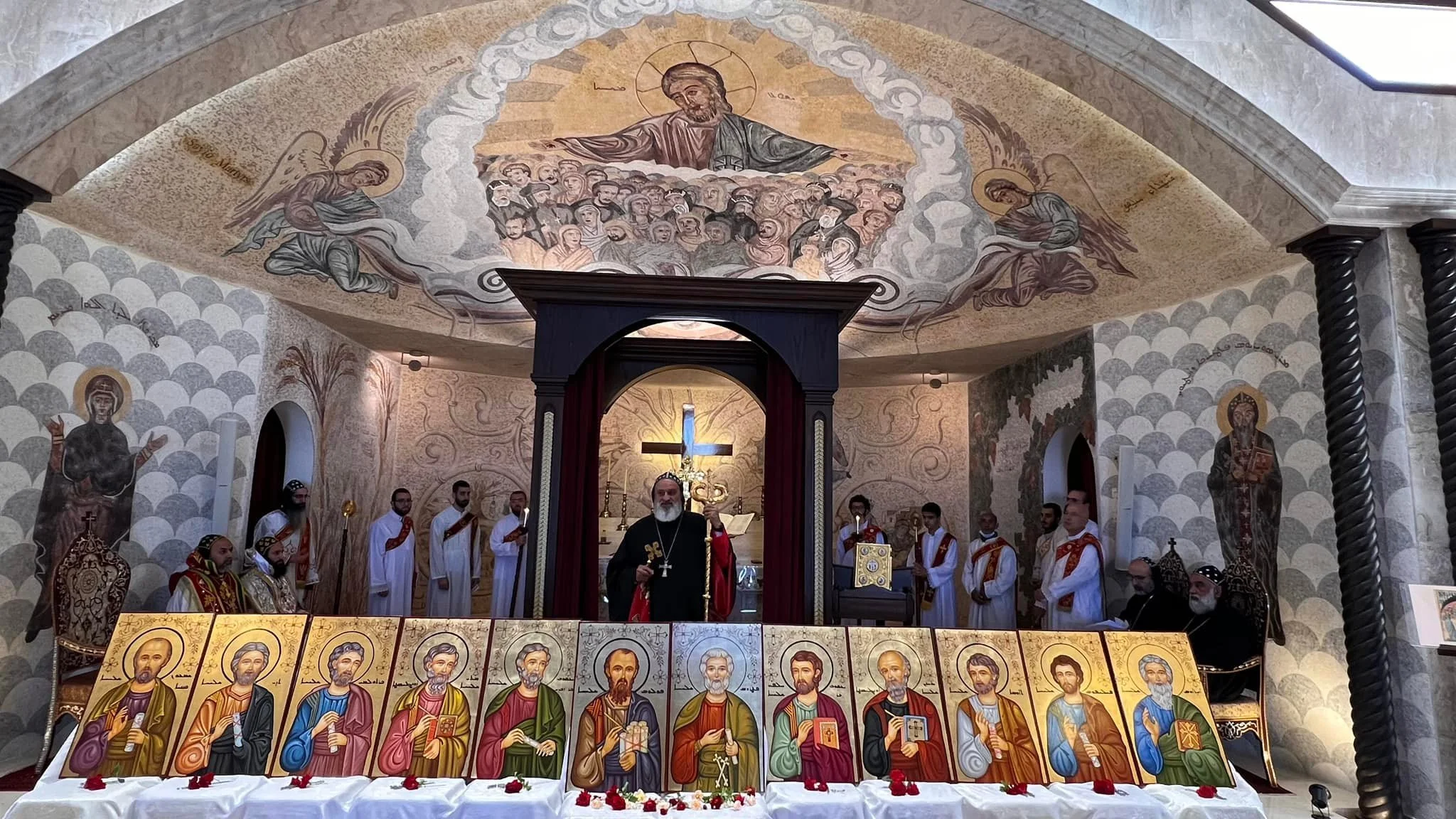 Consecration of the Icons of the Twelve Apostles at St. Severius Church in the Patriarchal Residence in Atchaneh in Lebanon