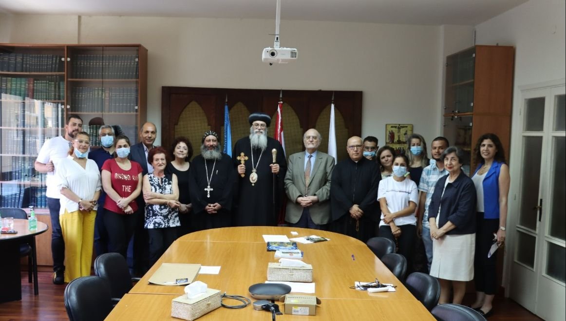 His Grace Anba Antonios in Beirut and Visited the MECC Headquarters: