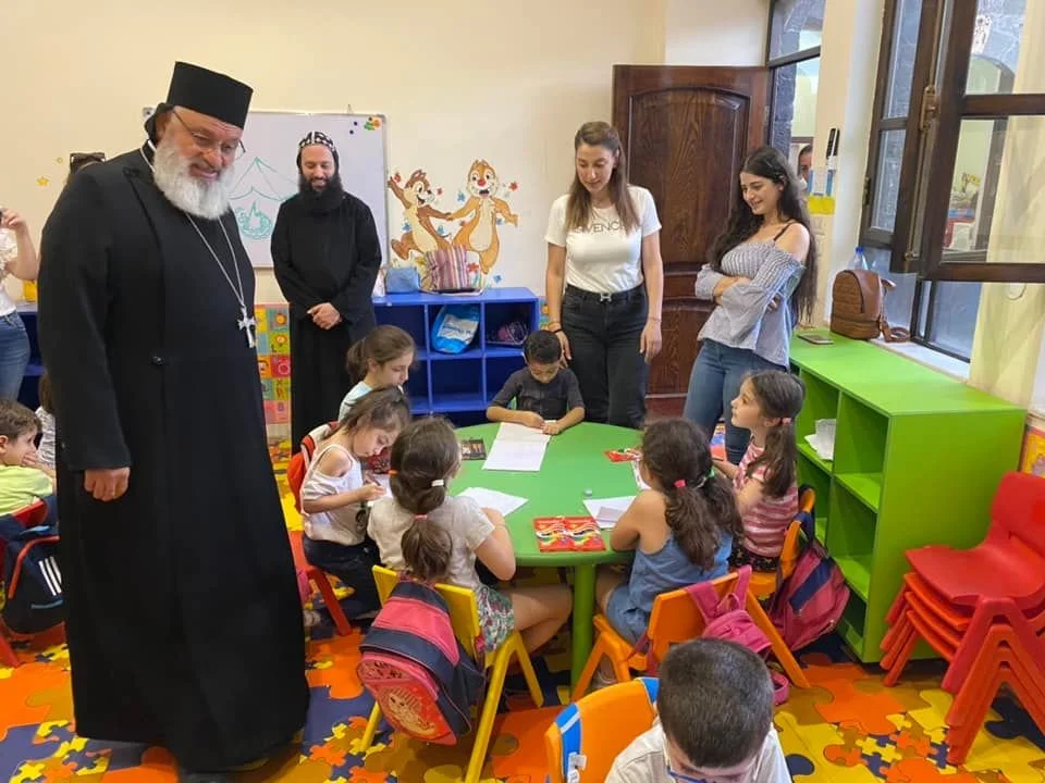 قداسة البطريرك مار إغناطيوس أفرام الثاني يزور روضة بيت الطفل السعيد