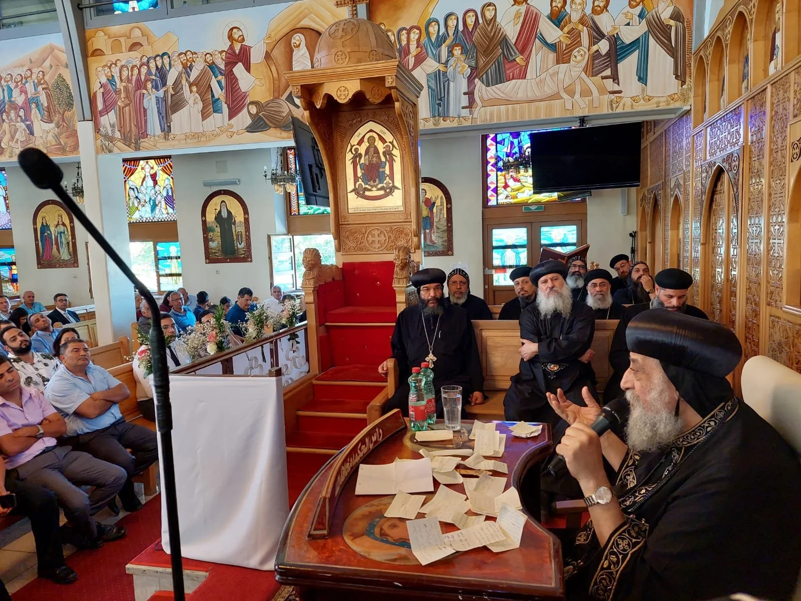His Holiness Pope Tawadros II Meets with the people of St. Mary of