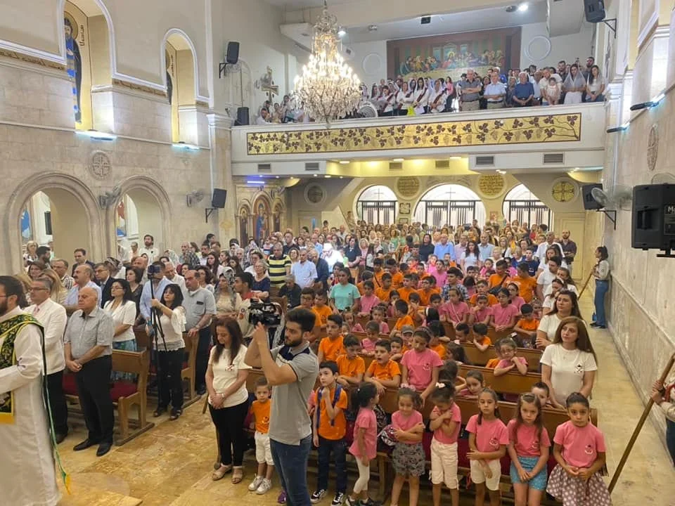 His Holiness Patriarch Mor Ignatius Aphrem II celebrates the Divine Liturgy at St. Ephrem the Syrian Cathedral in Aleppo
