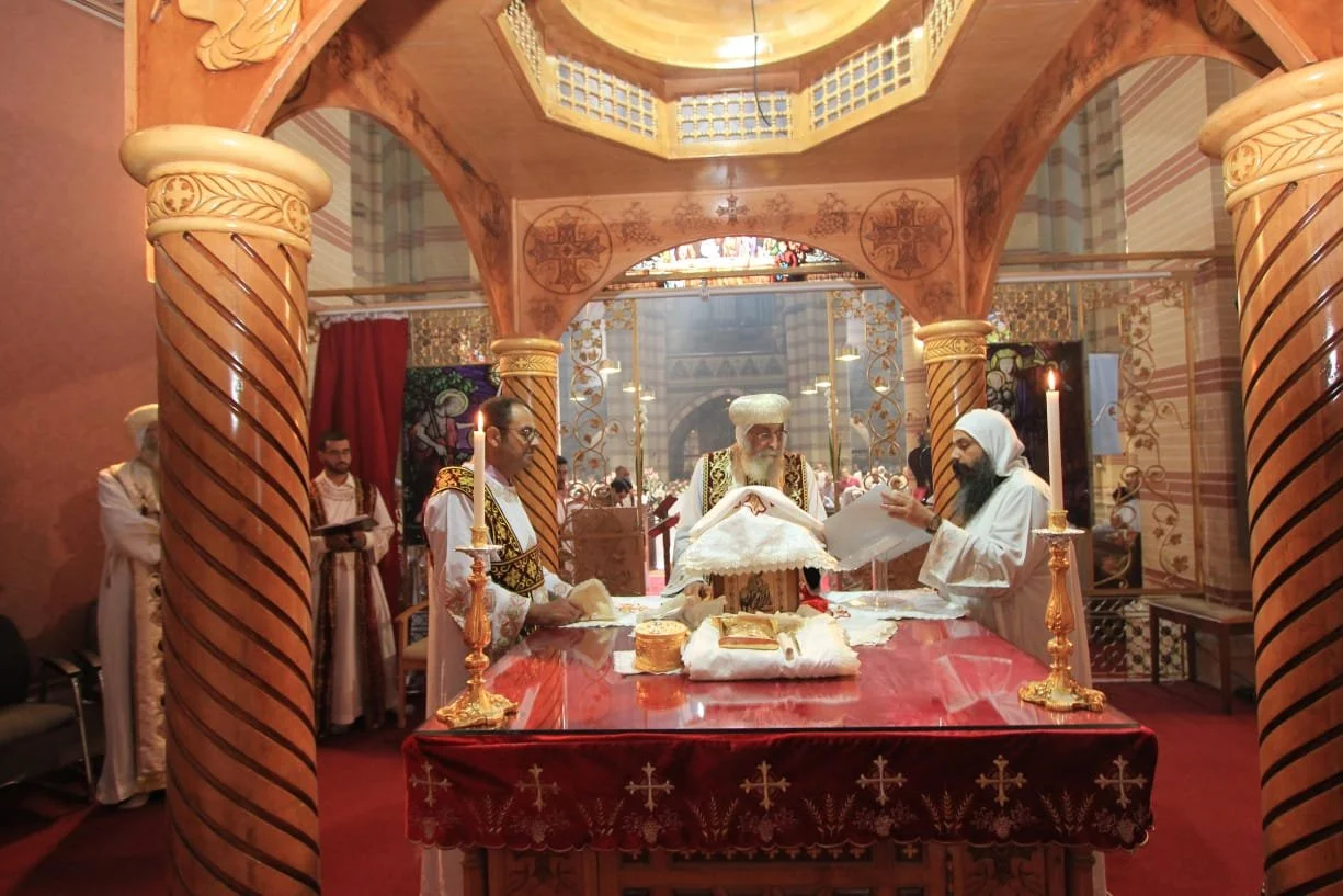 قداسة البابا تواضروس الثاني يصلّي القدّاس الإلهيّ في كنيسة العذراء المنتصرة والملاك ميخائيل في العاصمة النمساويّة ڤيينا