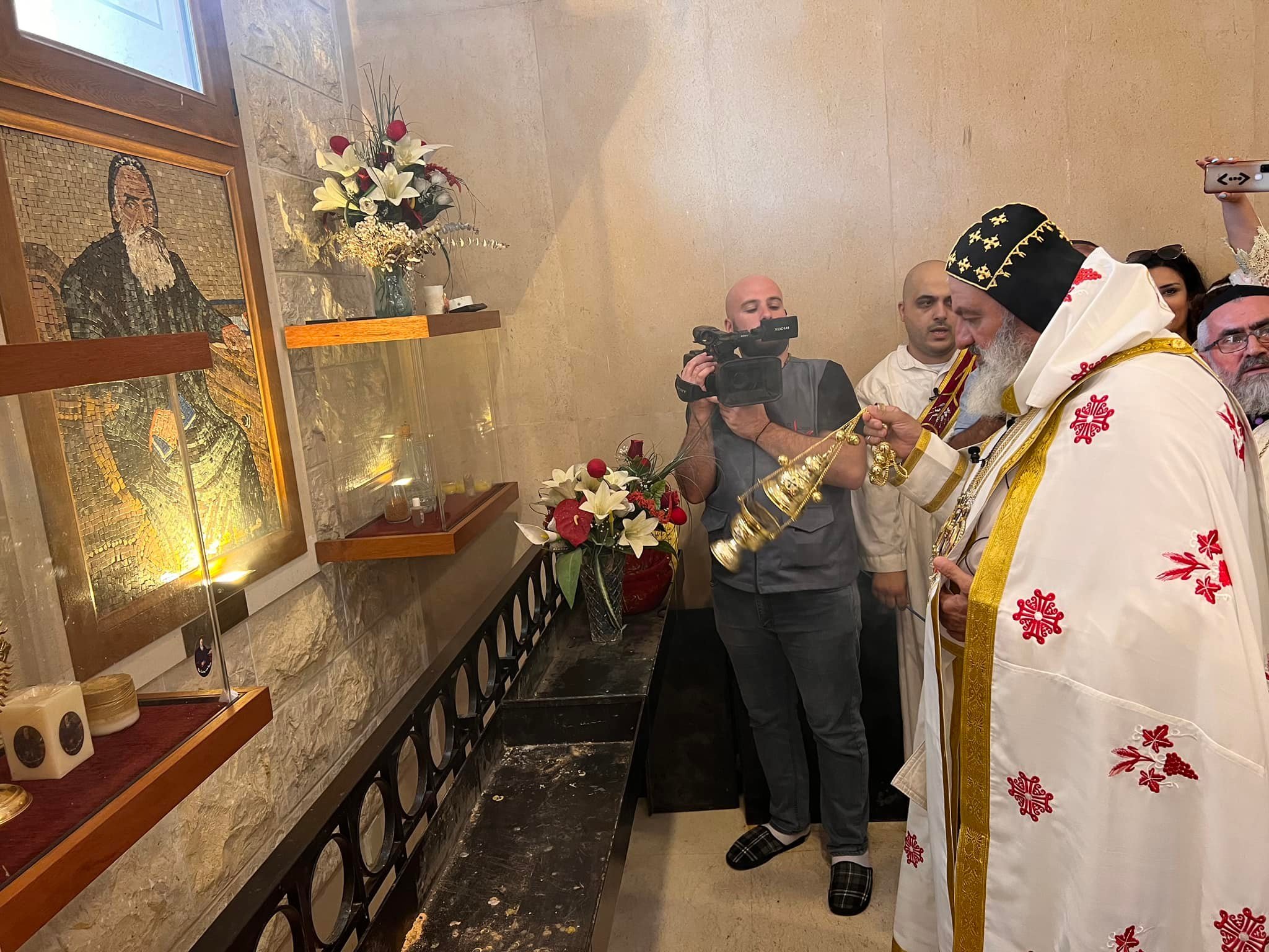 His Holiness Patriarch Mor Ignatius Aphrem II Celebrates the Holy Qurobo on the Occasion of the Feast of the Transfiguration at Mor Gabriel Church in Ajaltoun, Lebanon