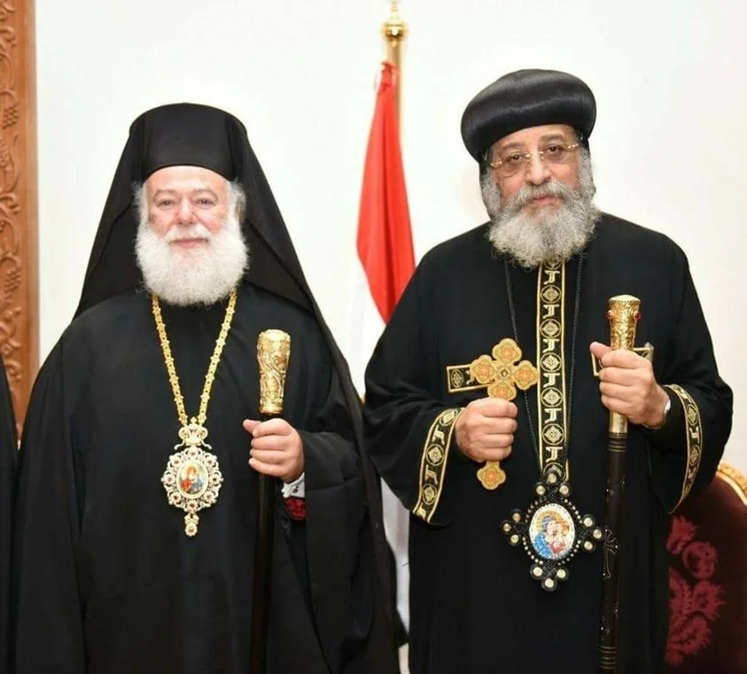 قداسة البابا ثيودروس الثاني يبرق إلى قداسة البابا تواضروس الثاني معزّيًا بضحايا كنيسة الشهيد أبو سيفين