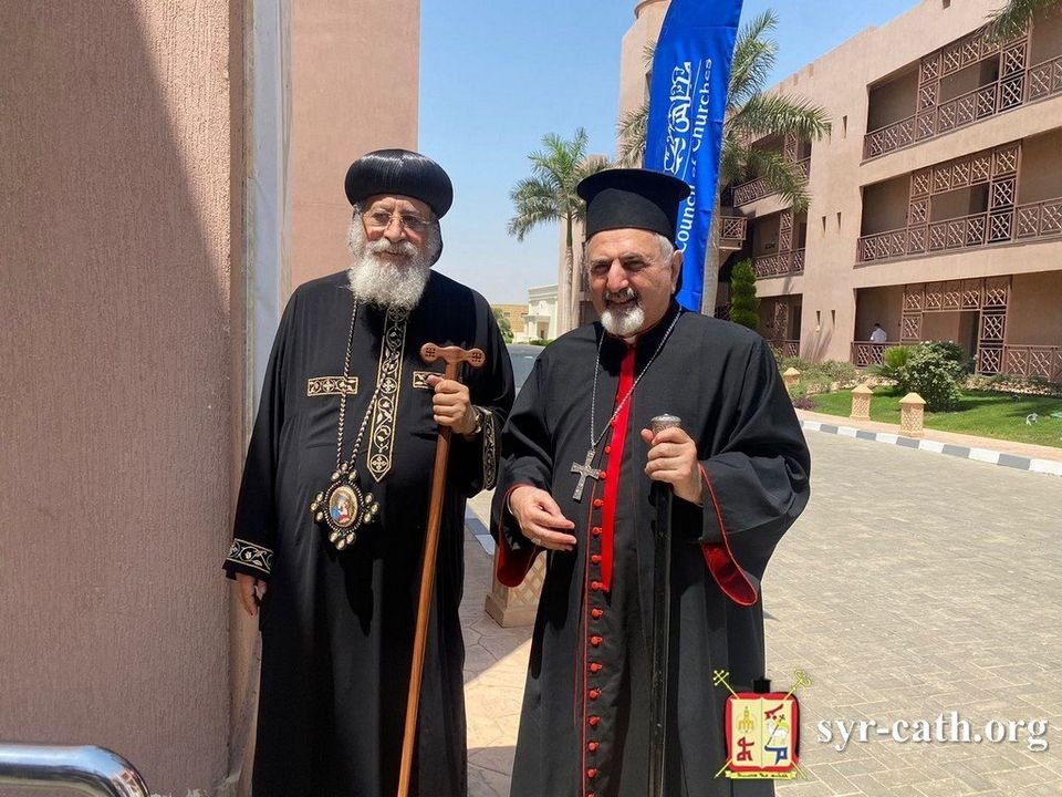 غبطة البطريرك مار اغناطيوس يوسف الثالث يونان يقدّم التعزية إلى قداسة البابا تواضروس الثاني بضحايا حادث كنيسة أبي سيفين في إمبابة بمصر