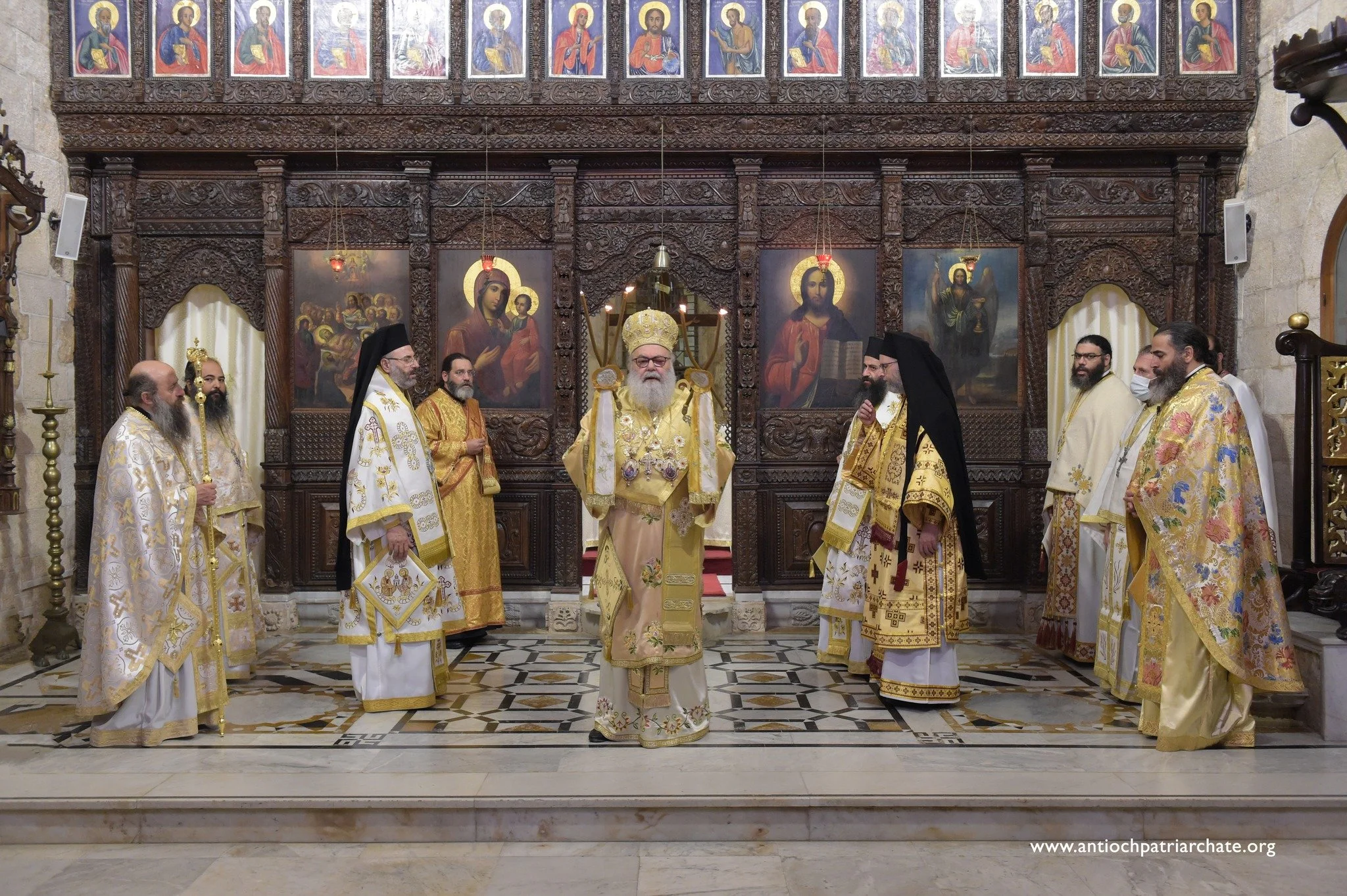 His Beatitude Patriarch John X celebrates the Divine Liturgy in the Monastery of Our Lady of Balamand