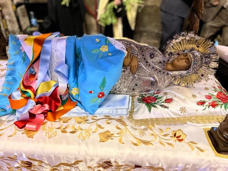 His Beatitude Patriarch Kyrios Kyrios Theophilos III Receives a  Procession for the Feast of the Dormition of the Theotokos