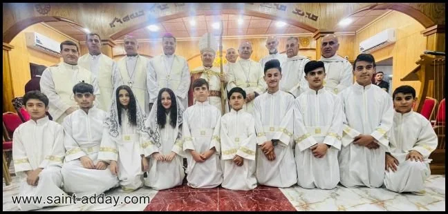 غبطة البطريرك الكاردينال لويس روفائيل ساكو يحتفل بالقدّاس في رعيّة مار نرساي في قره قوش