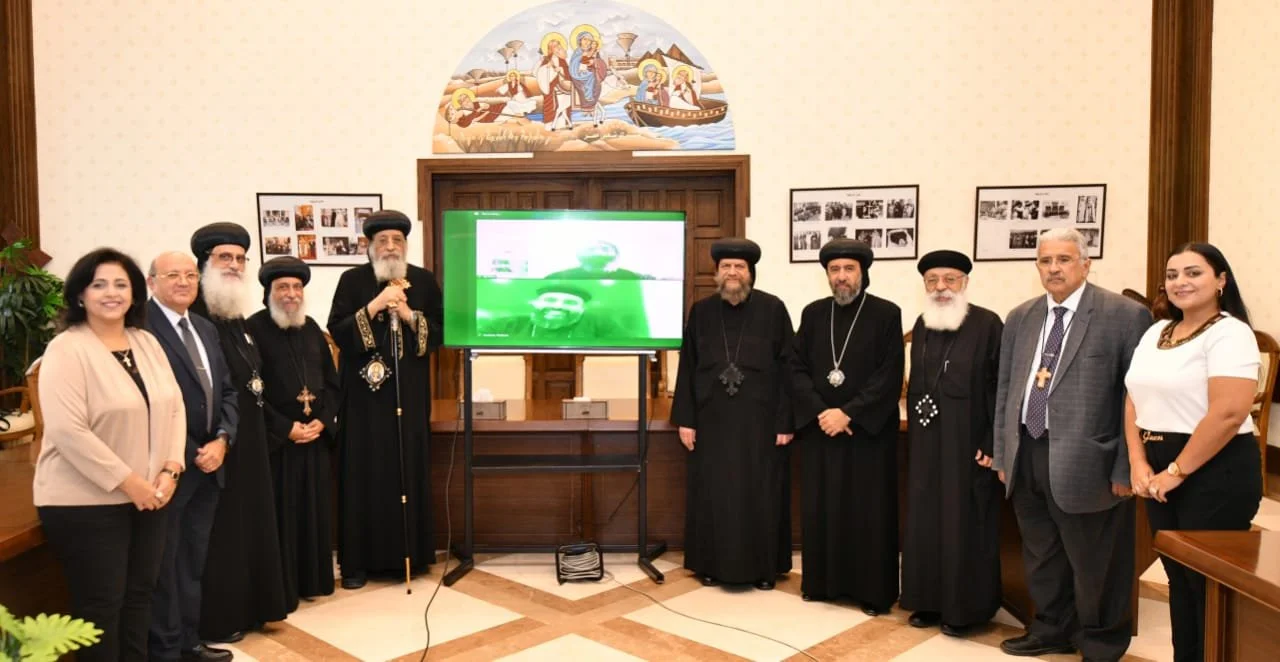 His Holiness Pope Tawadros II Meets the Coptic Ecclesiastical Delegation Participating in the General Assembly of the World Council of Churches “WCC”