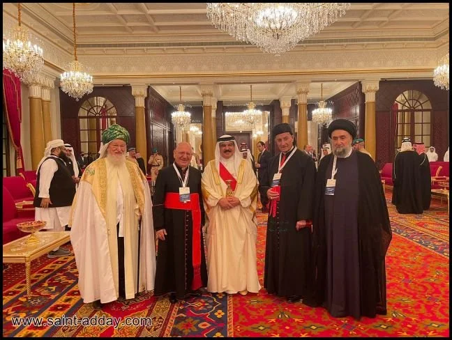 غبطة البطريرك الكاردينال لويس روفائيل ساكو يلتقي جلالة ملك البحرين مع البطاركة الشرقيّين