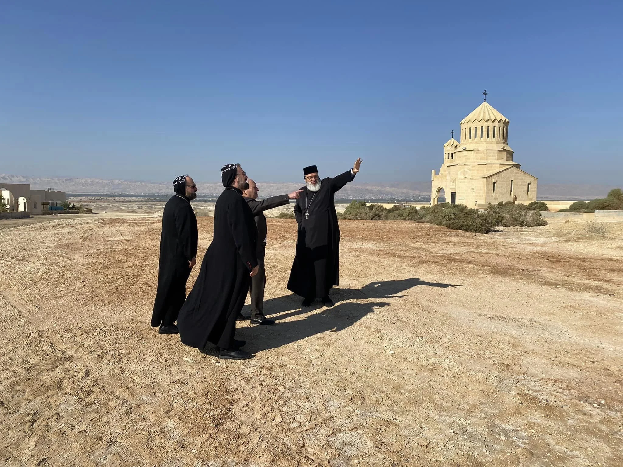 His Holiness Patriarch Mor Ignatius Aphrem II Visits the Land of the Church at the Baptismal Site on the Jordan River