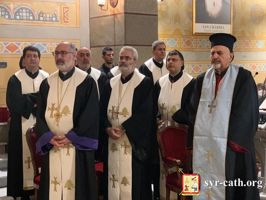 غبطة البطريرك مار اغناطيوس يوسف الثالث يونان يشارك في قدّاس على نيّة لبنان في كنيسة مار مارون في المعهد البطريركي الماروني في روما