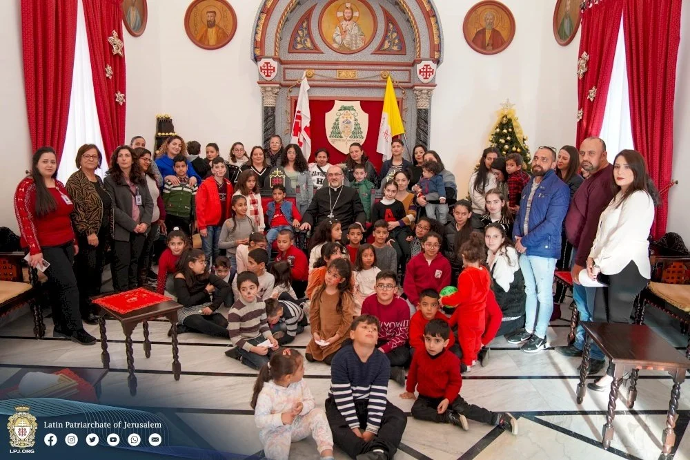 His Beatitude Pierbattista Pizzaballa Celebrates the Beginning of Christmas with the Children of Jerusalem