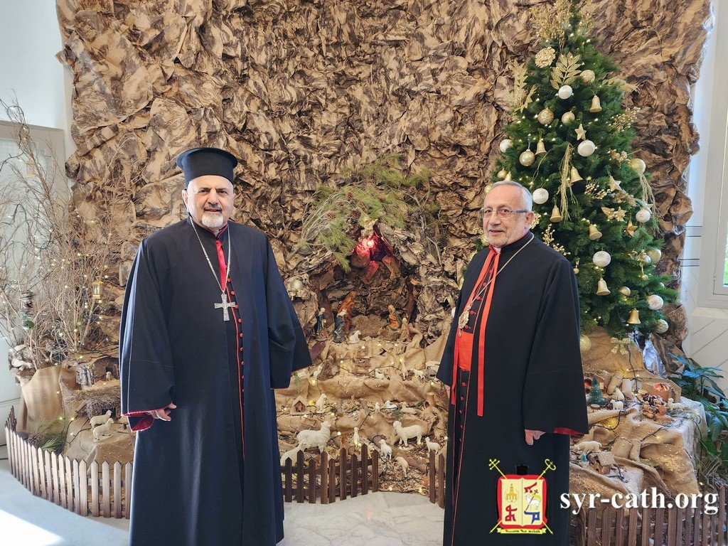 غبطة البطريرك مار اغناطيوس يوسف الثالث يستقبل غبطة بطريرك الأرمن الكاثوليك روفائيل بيدروس الحادي والعشرون ميناسيان للتهنئة بعيدي الميلاد ورأس السنة