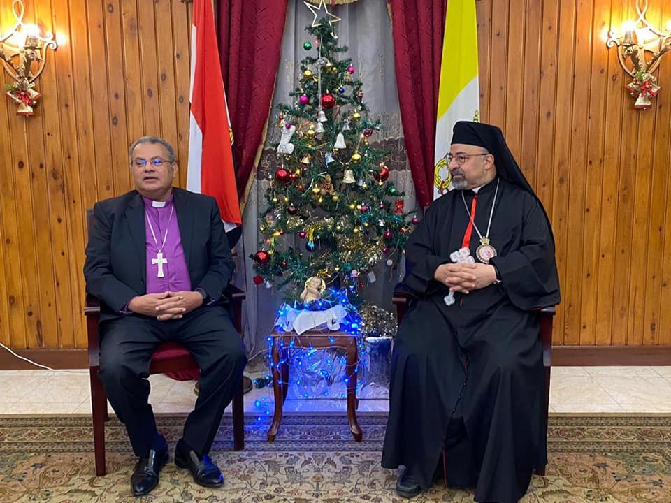 غبطة البطريرك الأنبا إبراهيم إسحق يستقبل حضرة الدكتور القس أندريا زكي للتهنئة بعيد الميلاد المجيد