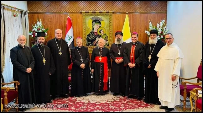 غبطة البطريرك لويس روفائيل ساكو يستقبل وفداً من رؤساء كنائس بغداد