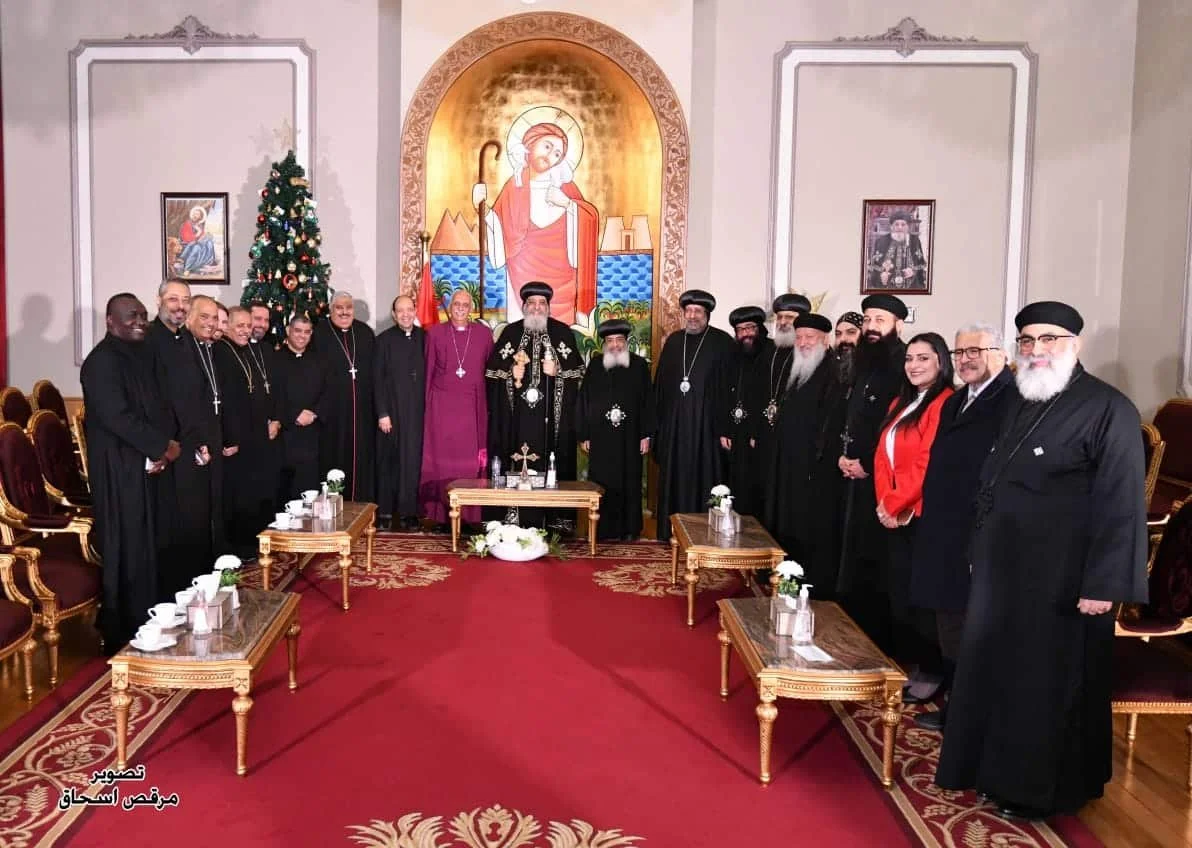 His Holiness Pope Tawadros II Receives Episcopal Church Leaders to Congratulate on Christmas