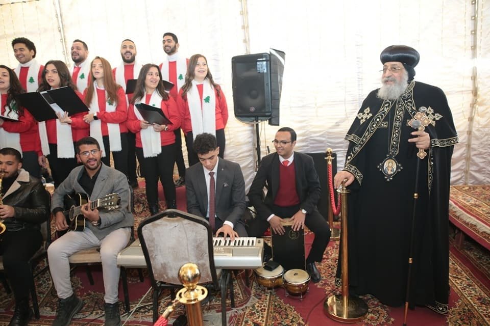His Holiness Pope Tawadros II Receives his Children to Congratulate him on Christmas