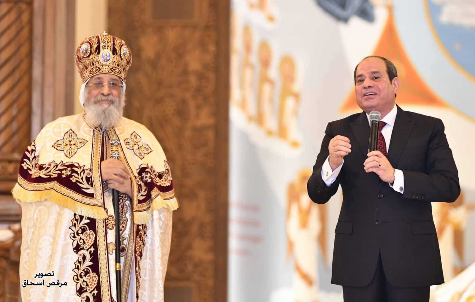 President Abdel Fattah El-Sisi Congratulates on Christmas in the Nativity Cathedral: