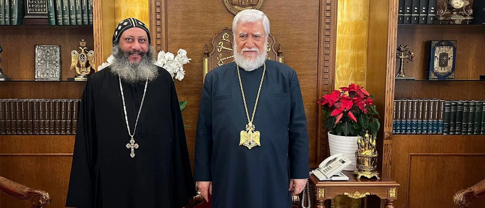 His Holiness Catholicos Aram I Received Father Andraos Al Anthouny, Pastor of the Coptic Orthodox Church in Lebanon and Syria, and Representative of His Holiness Pope Tawadros II