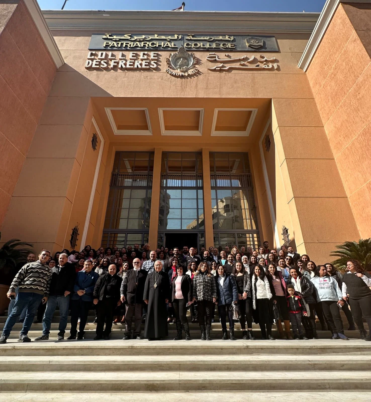 غبطة البطريرك يوسف العبسي يزور المدرسة البطريركيّة في مصر ويستقبل غبطة البطريرك الأنبا إبراهيم اسحق