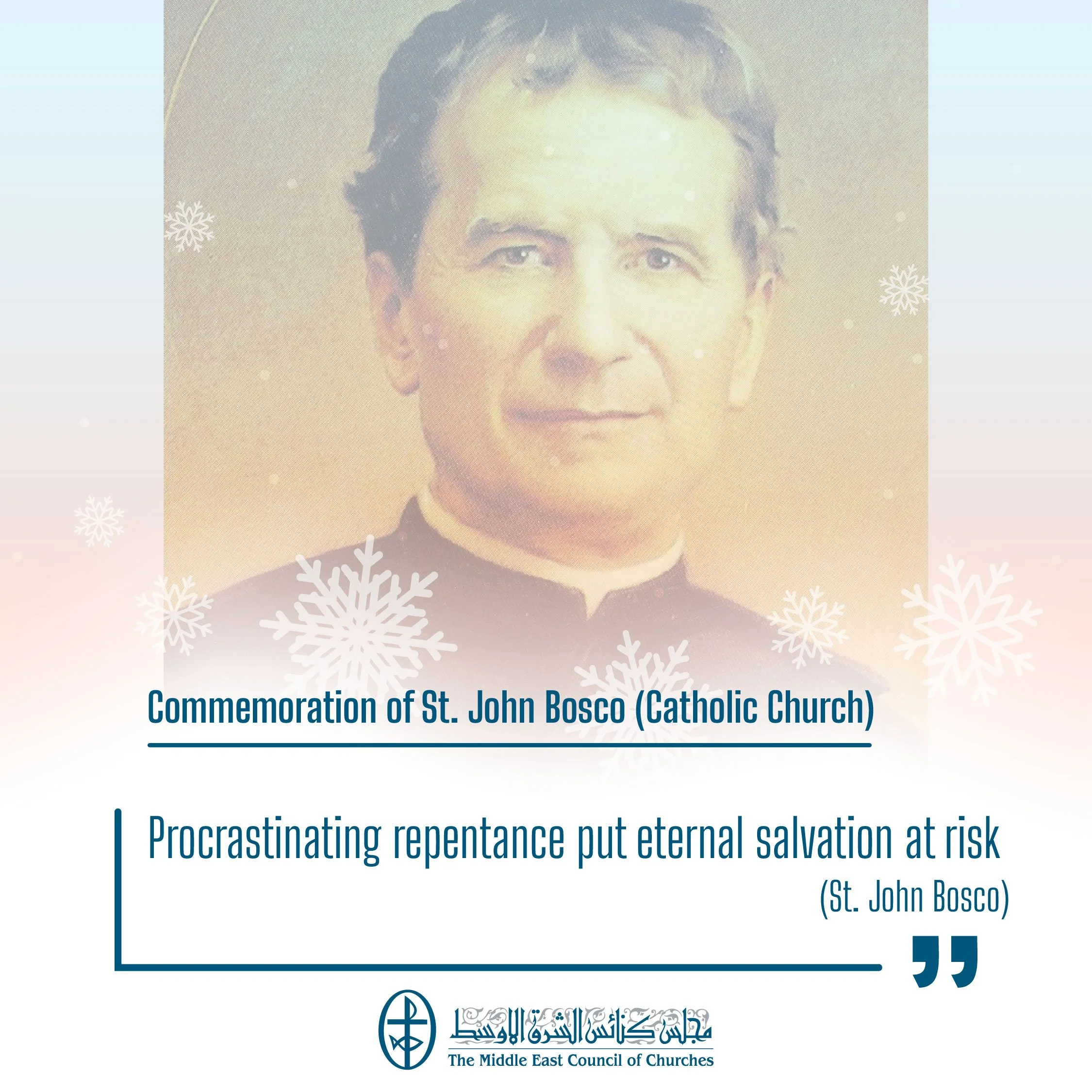 United In Prayer - Commemoration of St. John Bosco, Founder of the Salesian Society (Catholic Church)