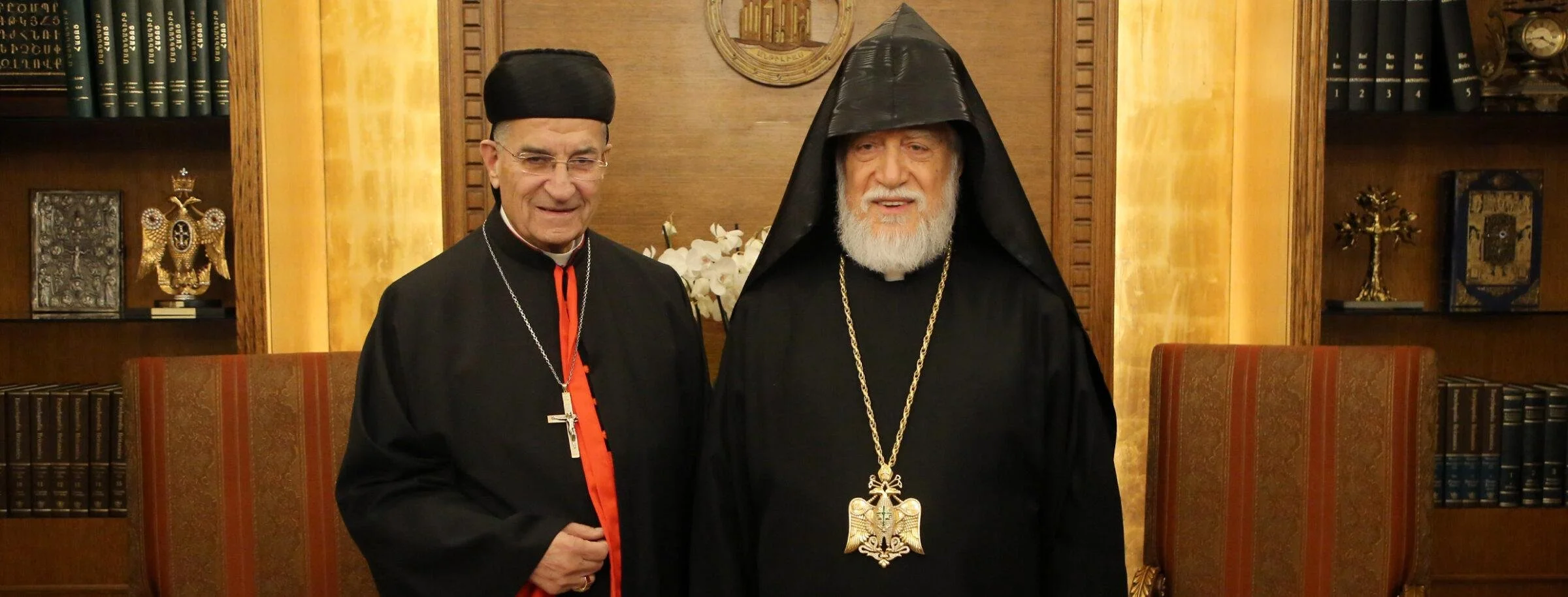 His Beatitude Cardinal Mar Bechara Boutros Al-Rai Visits His Holiness Catholicos Aram I