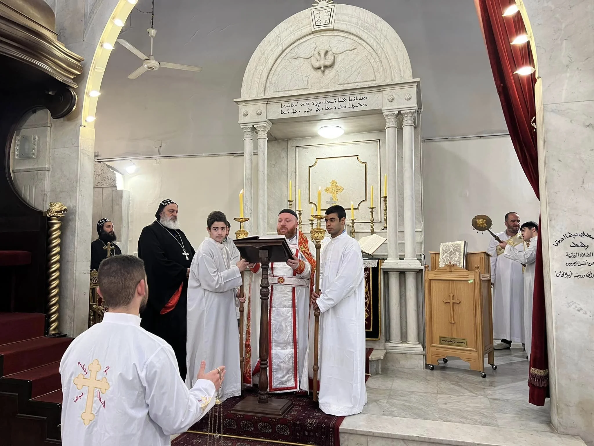 His Holiness Patriarch Mor Ignatius Aphrem II Presided Over the Holy Qurobo for the Emanuel Family from the Association “Faith and Light”