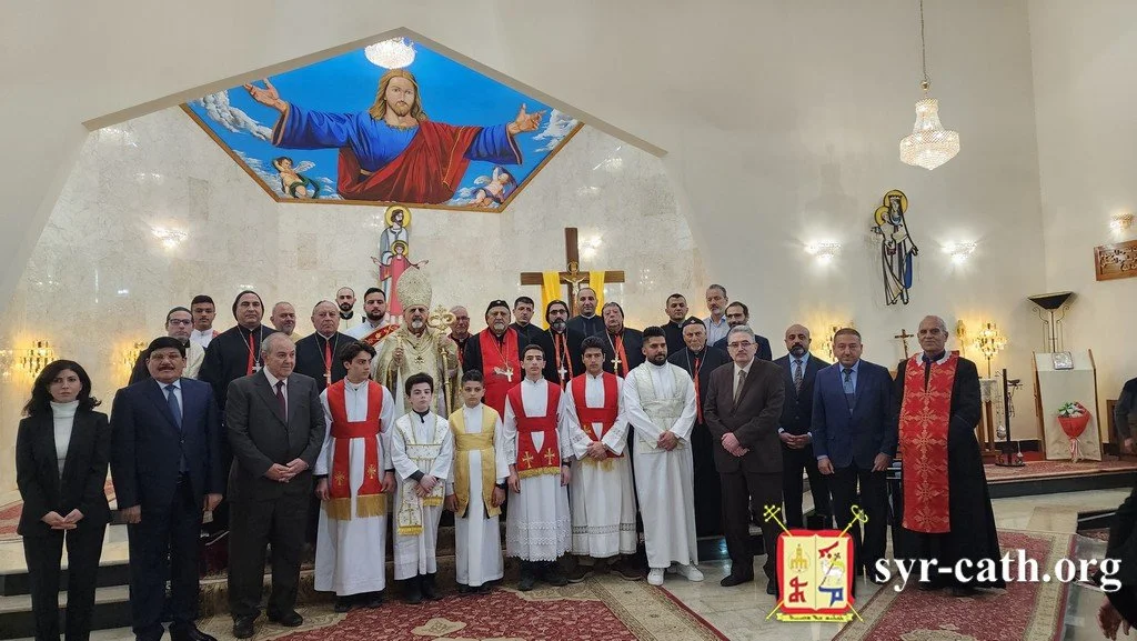 غبطة البطريرك مار اغناطيوس يوسف الثالث يونان يحتفل بالقدّاس على نيّة ضحايا الزلزال في كنيسة مار يوسف، بغداد