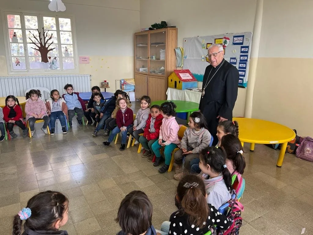 غبطة البطريرك يوسف العبسي يزور مدرسة إكليريكيّة القدّيسة حنّة البطريركيّة في رياق، لبنان