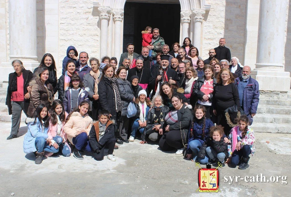 غبطة البطريرك مار اغناطيوس يوسف الثالث يونان يتفقّد مشروع كنيسة ومركز مار أفرام السرياني البطريركي في ضهر صفرا - طرطوس، سوريا