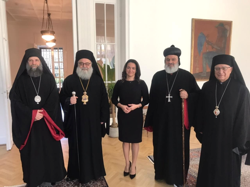 The Hungarian President Meets His Beatitude Patriarch John X, His Beatitude Patriarch Youssef Al-Absi and His Holiness Patriarch Mor Ignatius Aphrem II