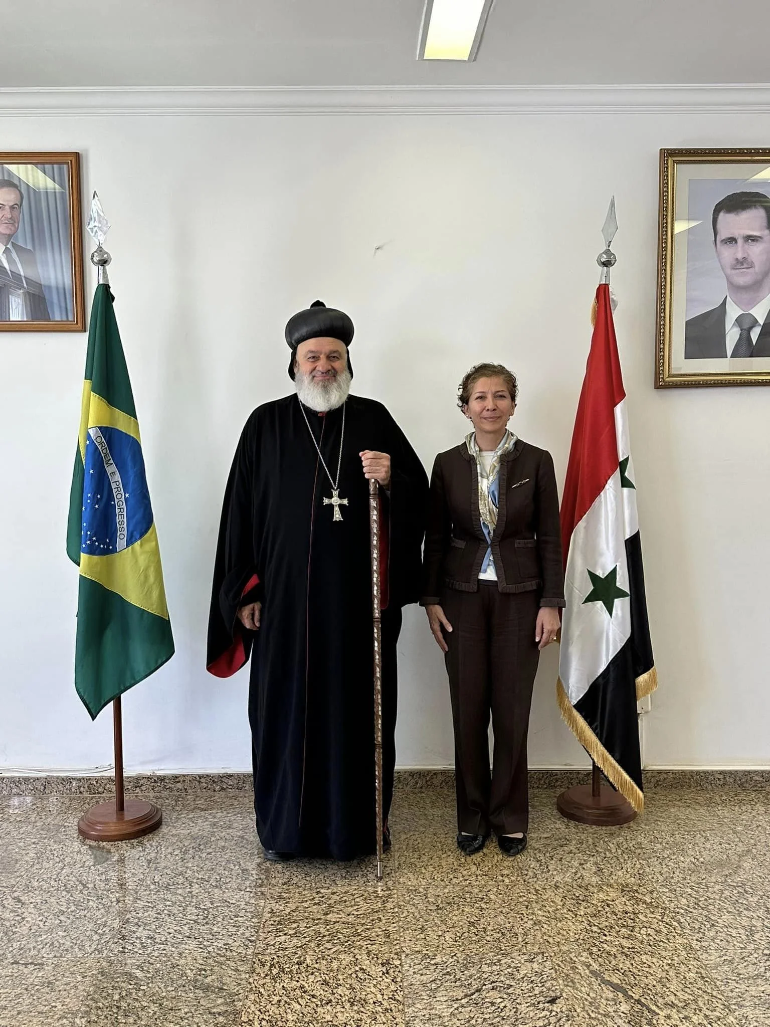 His Holiness Patriarch Mor Ignatius Aphrem II Visits the Embassy of Syria in Brasilia 