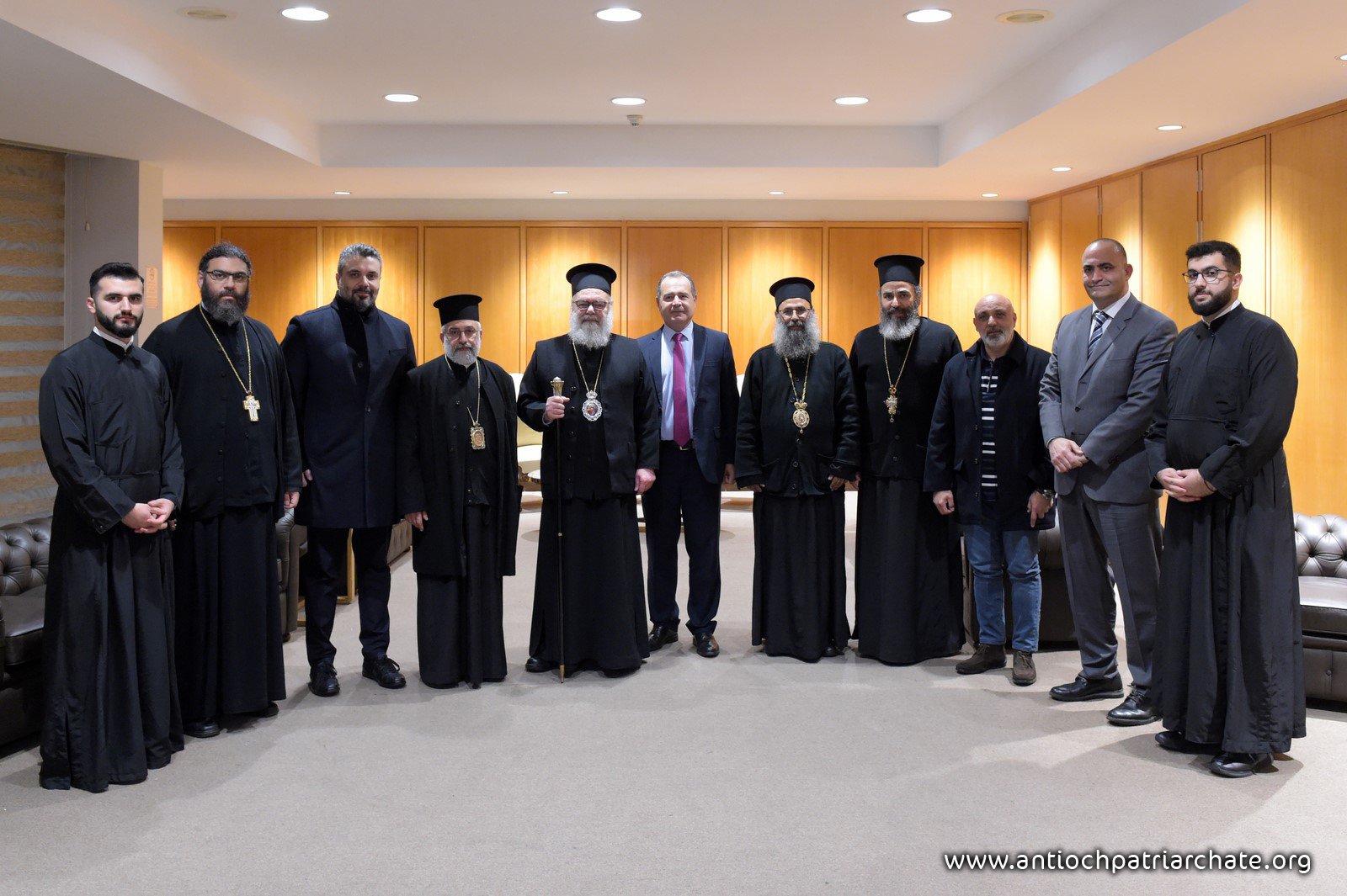 His Beatitude Patriarch John X and the accompanying delegation on a visit to Antioch, Alexandretta and Mersin