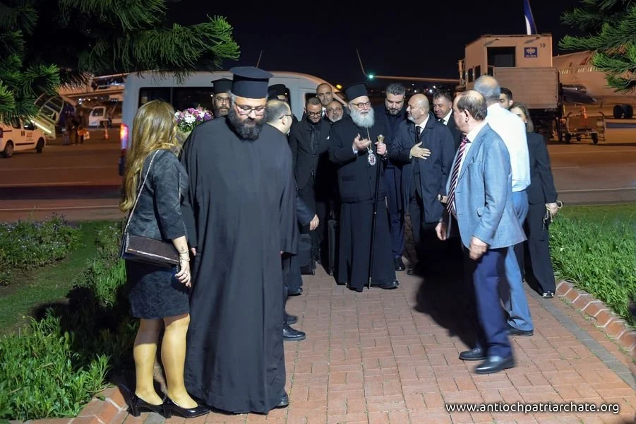 Arrival of His Beatitude Patriarch John X and the accompanying delegation at the Adana Airport-Turkey