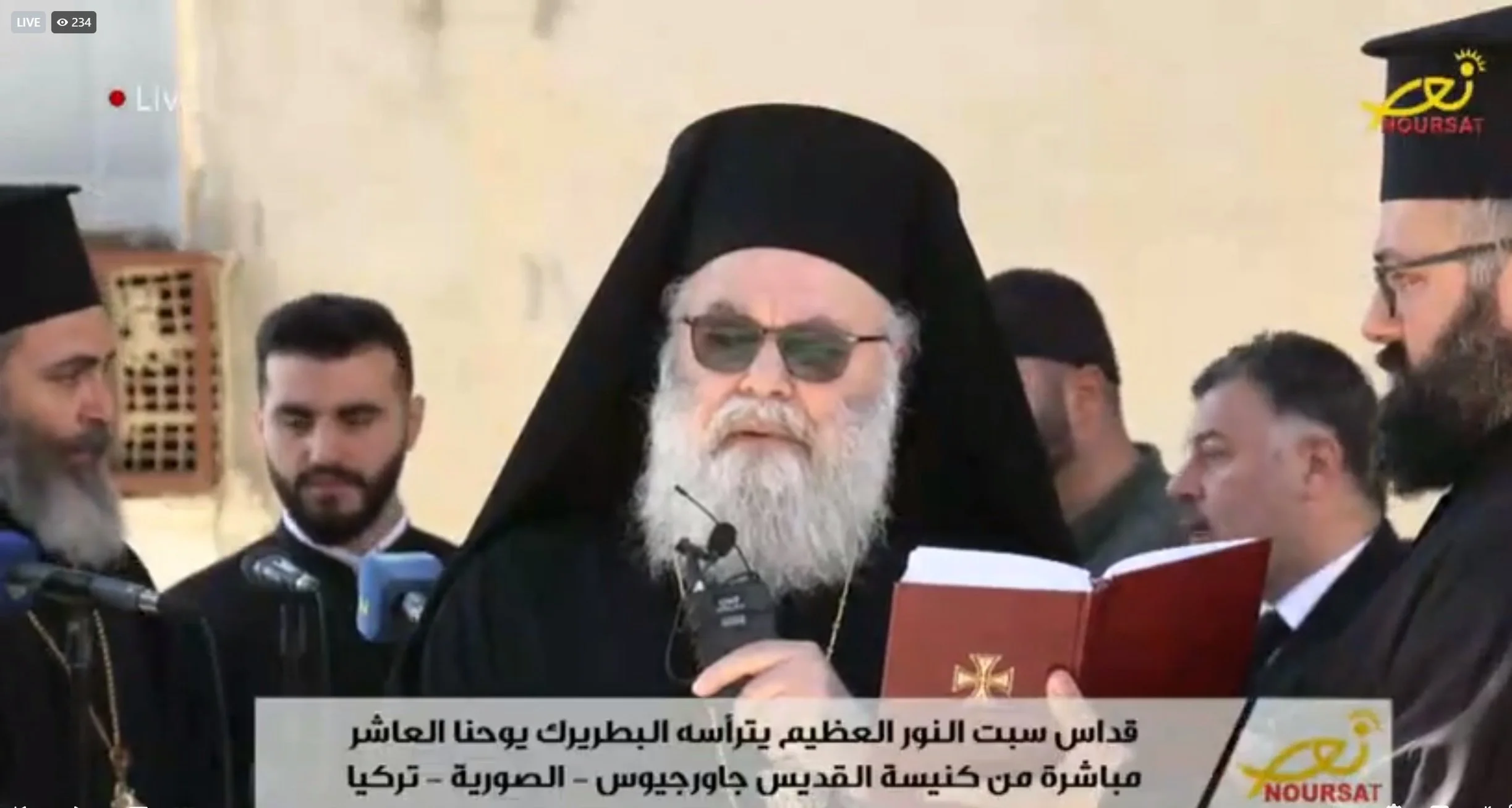 Video - Saturday of Light Mass presided over by His Beatitude Patriarch John X in St. George's Church in Sourieh, As part of his visit to Antioch and Alexandretta