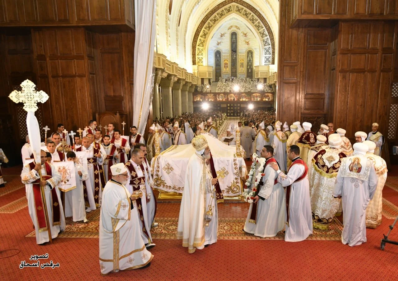 His Holiness Pope Tawadros II Prays the Resurrection Feast Liturgy at St. Mark’s Cathedral, Abbasia, Cairo
