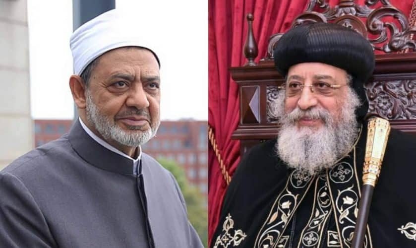 His Holiness Pope Tawadros II Congratulates the Grand Imam, Dr. Ahmed Al-Tayeb, Sheikh Al-Azhar on Eid Al-Fitr